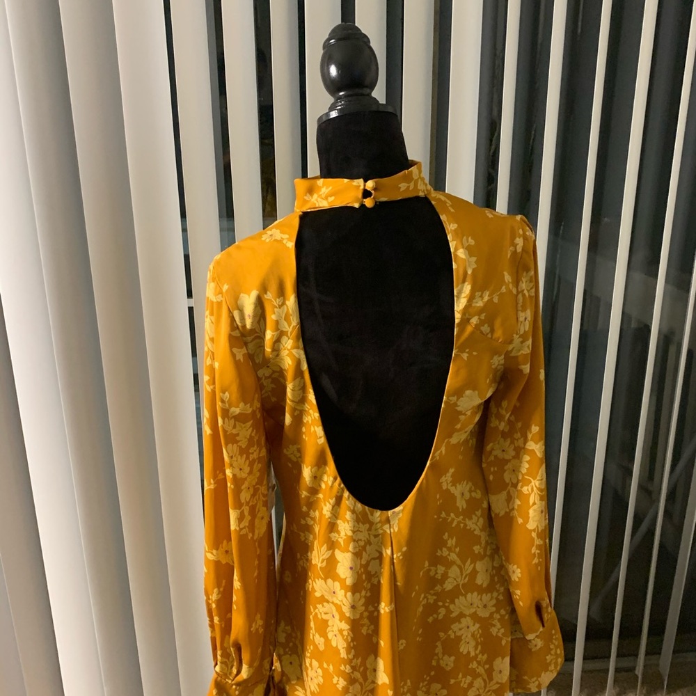 Free People Aries Printed Cutout Mini Dress - Picture 6 of 6